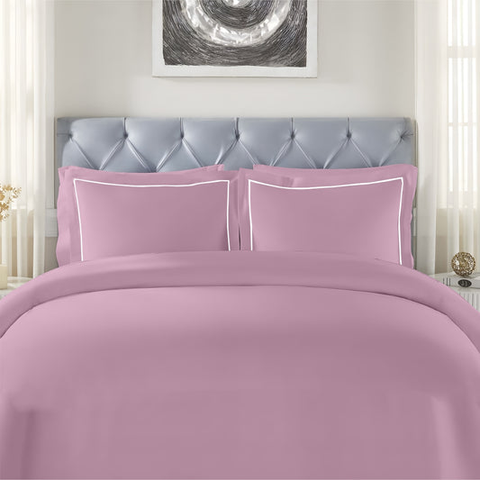 Customizable 250 TC Dyed Sateen Elegance Fitted Bedsheet - Cameo Rose