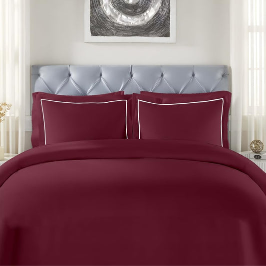 Elegance 250 TC King Bedsheet - Maroon
