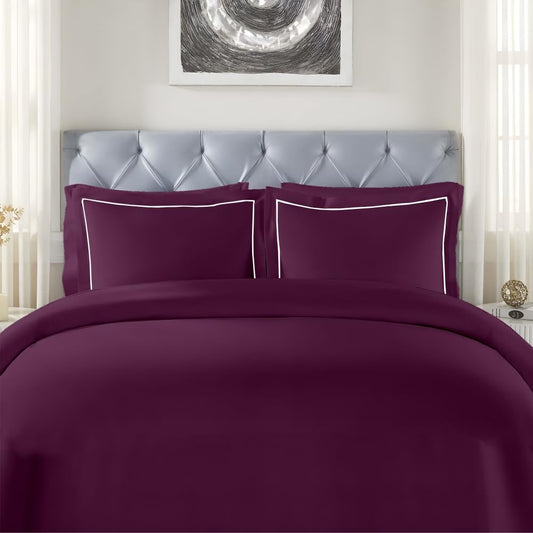 Elegance 250 TC King Bedsheet - Wine