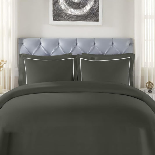 Elegance 250 TC King Bedsheet - Dark Green