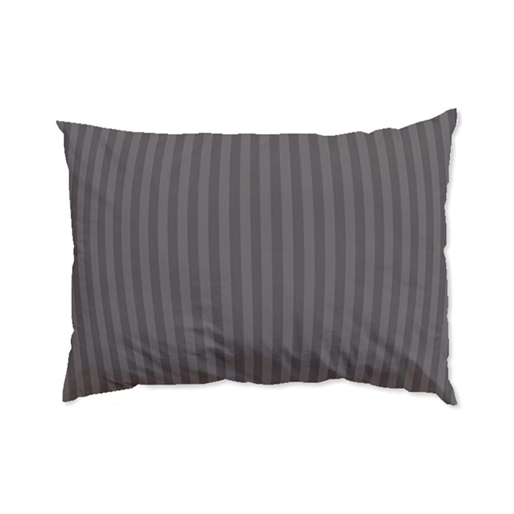 Satin Striped Single Bedsheet - Dark Grey