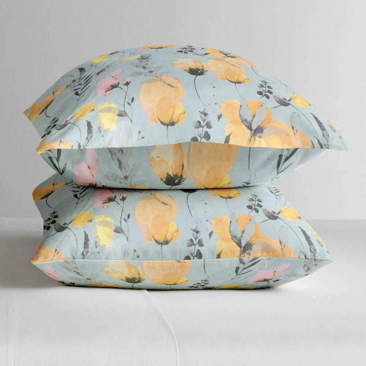 Satin Glory 200 TC Pure Cotton Double Bedsheet - Aqua
