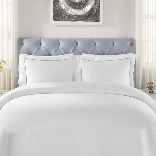 Elegance 250 TC King Bedsheet - White