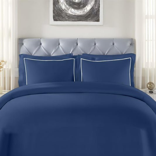 Elegance 250 TC King Bedsheet - Mediterranean Blue