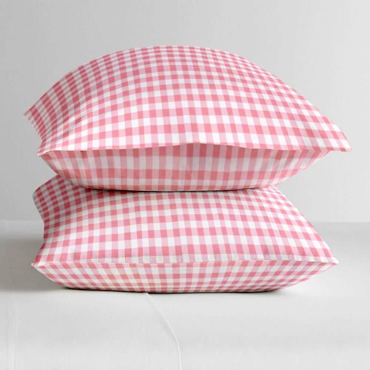 Blossom Glace Cotton Printed Double Bedsheet - Red