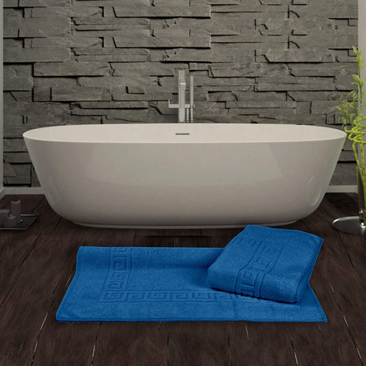 Pure Cotton, 825 GSM Bath Mat - Blue