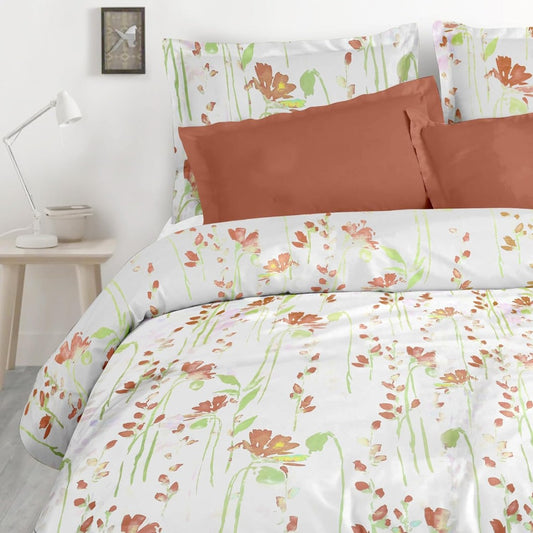 Satin Glory Pure Cotton Double Bedsheet- Dark Red