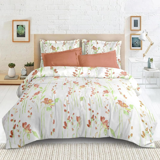 Satin Glory Pure Cotton Double Bedsheet- Dark Red