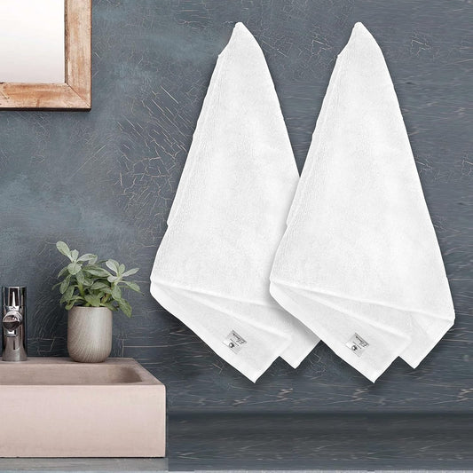 650 GSM Pure Cotton Hand Towel - Snow White