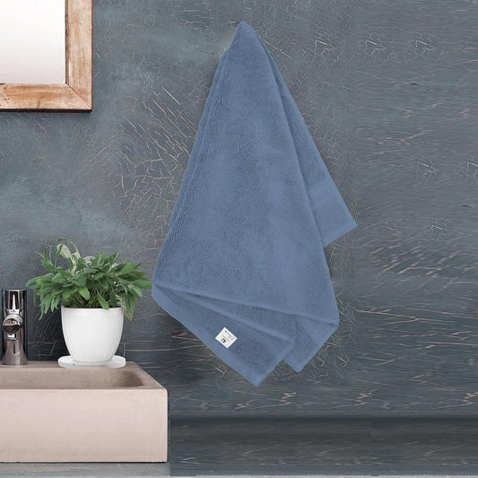 650 GSM Pure Cotton Hand Towel - Cadet Blue