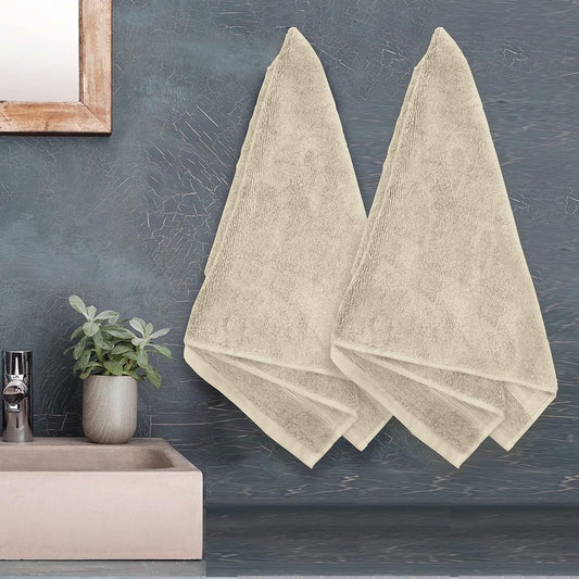 650 GSM Pure Cotton Hand Towel - Beige