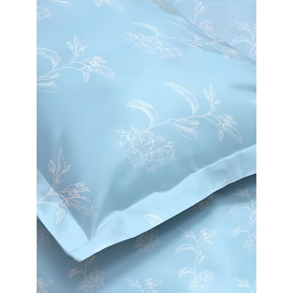 Satin Glory 200 TC Pure Cotton Single Bedsheet - Blue