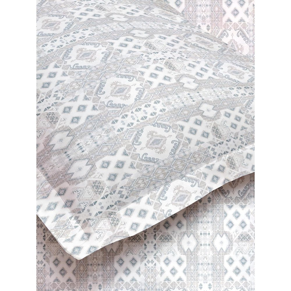 Satin Glory 200 TC Pure Cotton Single Bedsheet - Blue