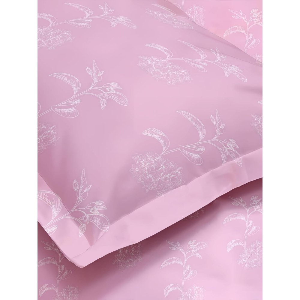 Satin Glory 200 TC Pure Cotton Single Bedsheet - Leafy Lavender