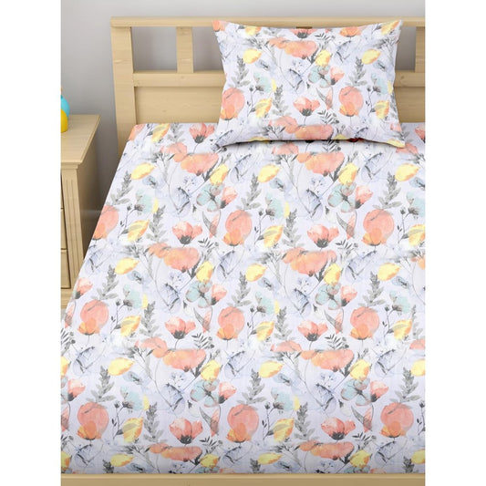 Satin Glory 200 TC Pure Cotton Single Bedsheet - Lavender