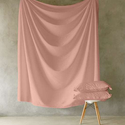 Customizable 250 TC Dyed Sateen Elegance Bedsheet - Peach