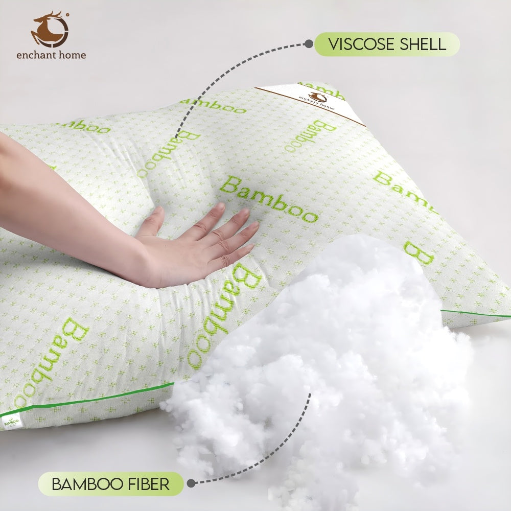 Standard Size Bamboo Pillow (Pack of 1) - White