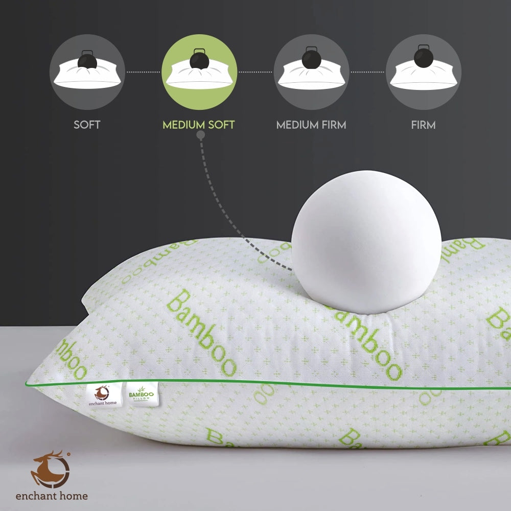 Standard Size Bamboo Pillow (Pack of 1) - White