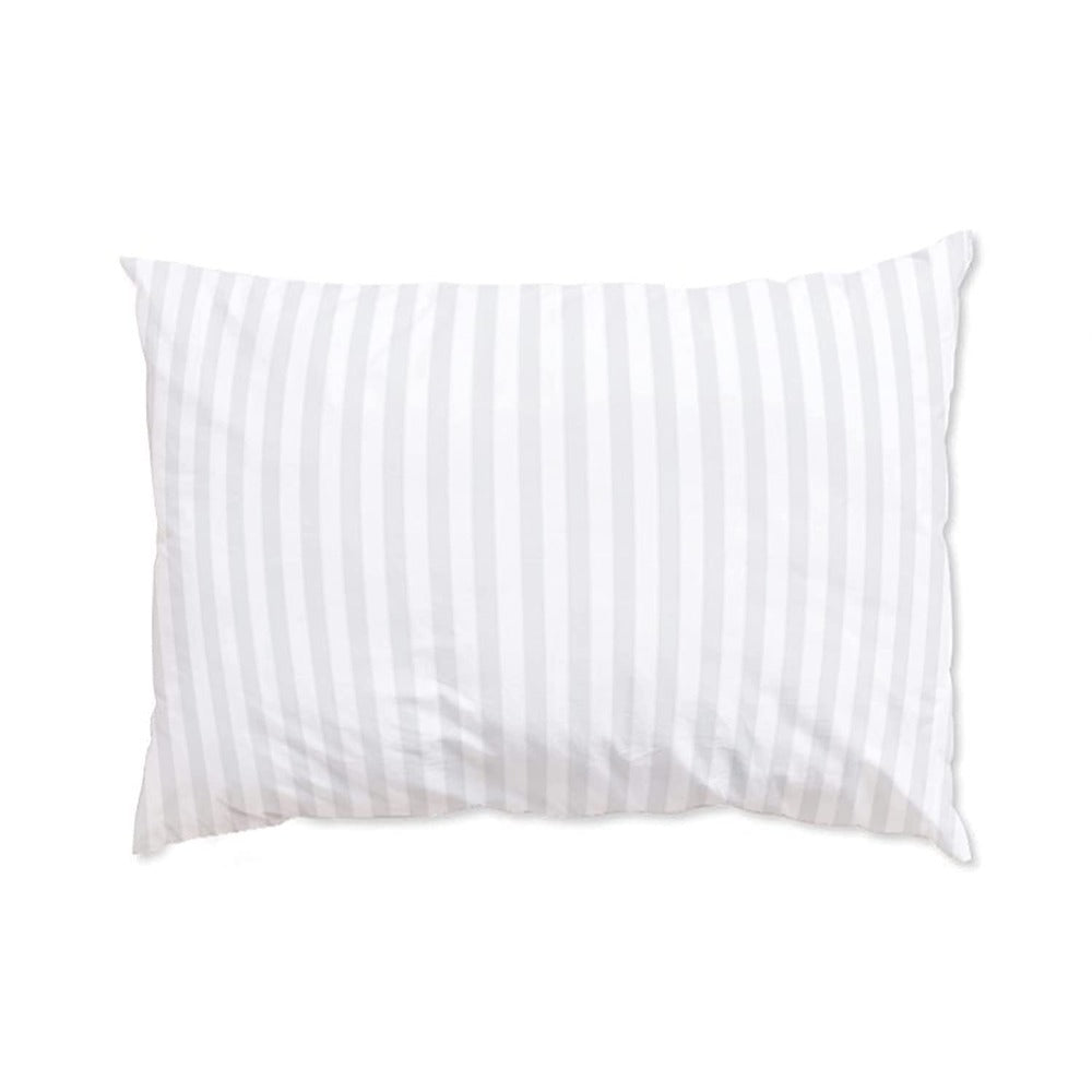 White satin stripe cotton bedsheet fabric close-up