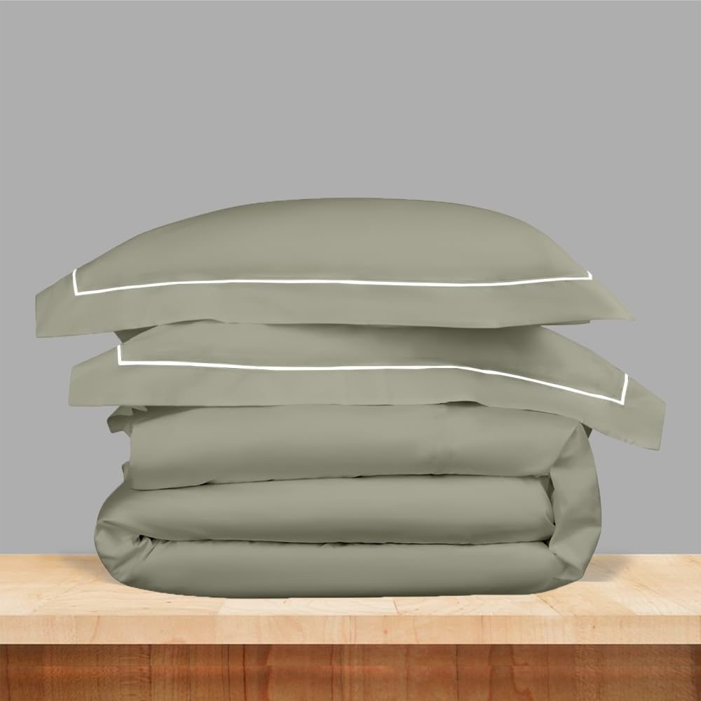 Elegance 250 TC King Bedsheet - Sage Green