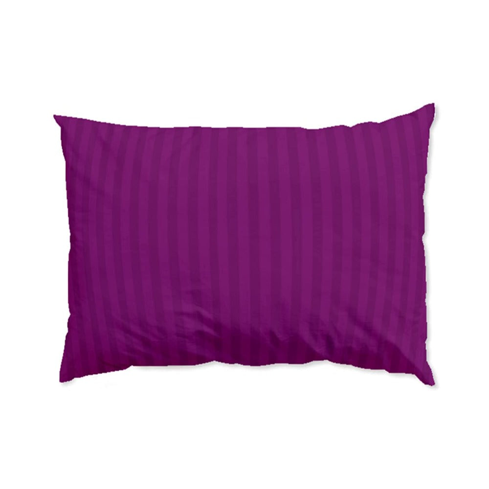 Satin Striped Single Bedsheet - Wine
