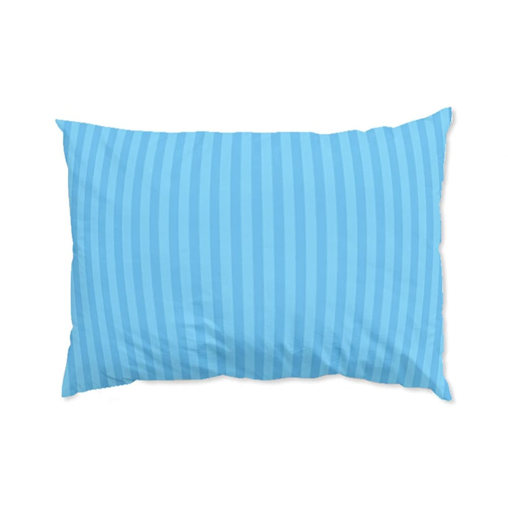 Satin Striped Single Bedsheet - Sky Blue