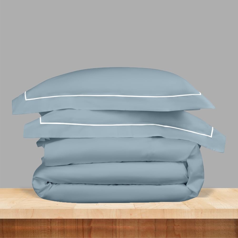 Elegance 250 TC King Bedsheet - Slate Blue