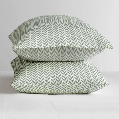 Blossom Glace Cotton Printed Double Bedsheet - Green