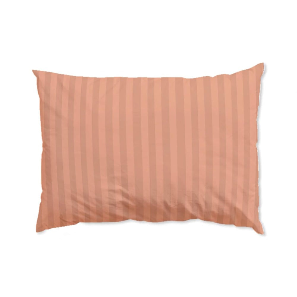Satin Striped Single Bedsheet - Light Orange