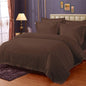 Pure Cotton Satin Stripe King Bedsheet - Coffee