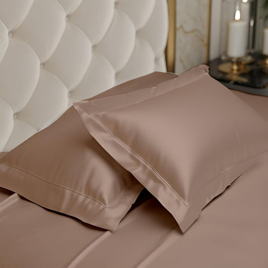 300 TC Art Silk Satin Pillow Cover Set - Rose Gold