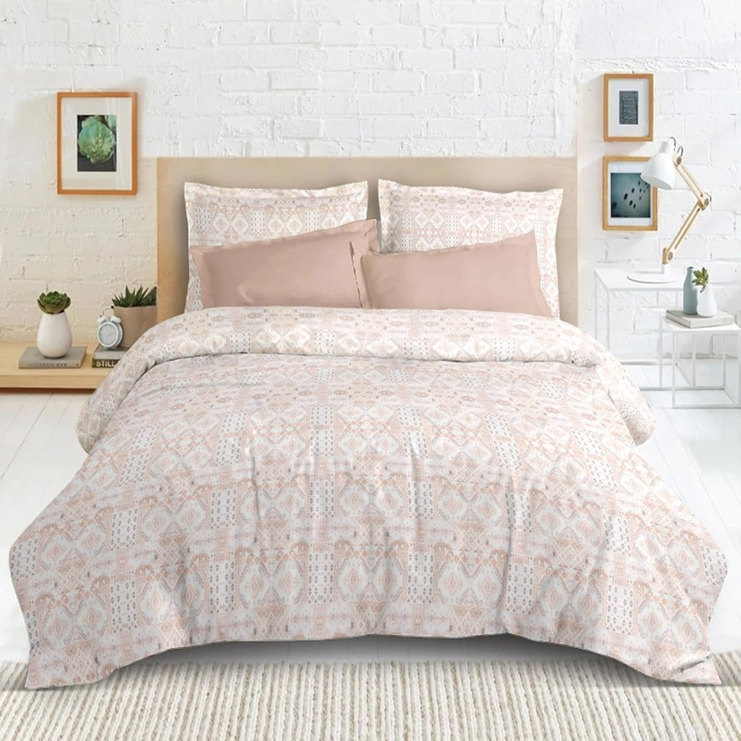 Satin Glory 200 TC pure cotton double bedsheet in orange