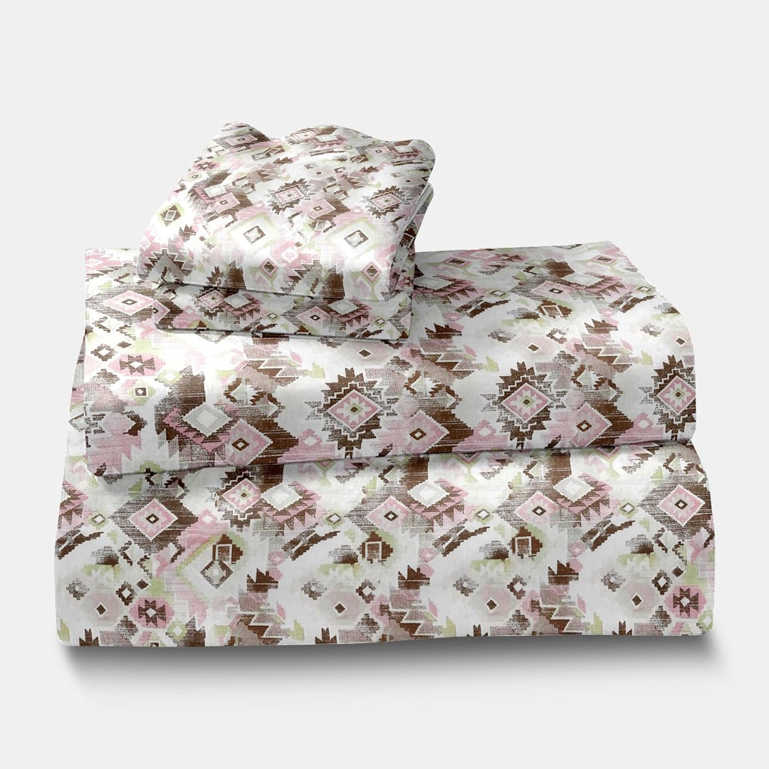 Satin Glory 200 TC Pure Cotton Double Bedsheet - Pink