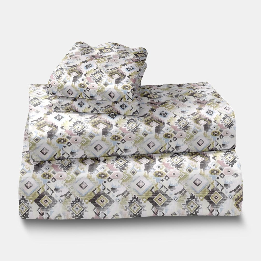 Satin Glory 200 TC Pure Cotton Double Bedsheet - Green
