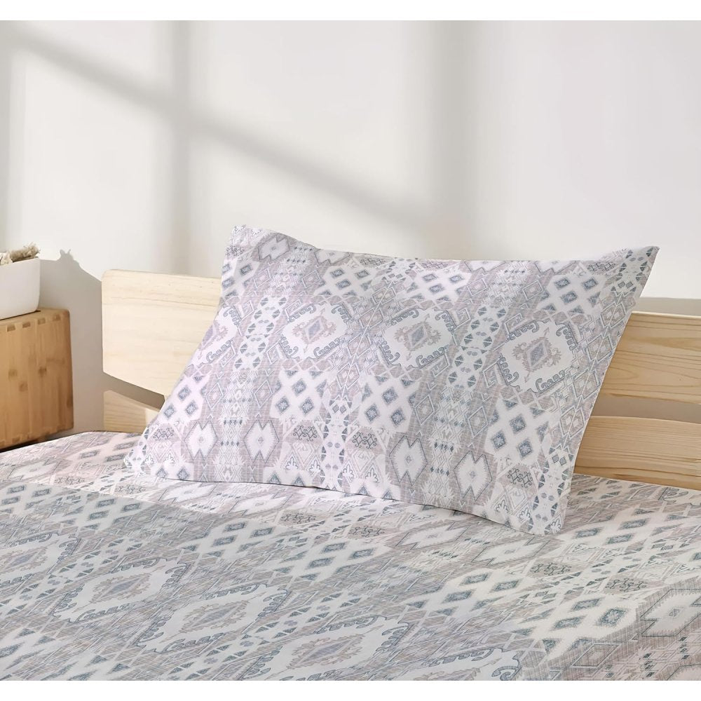 Satin Glory 200 TC Pure Cotton Single Bedsheet - Blue