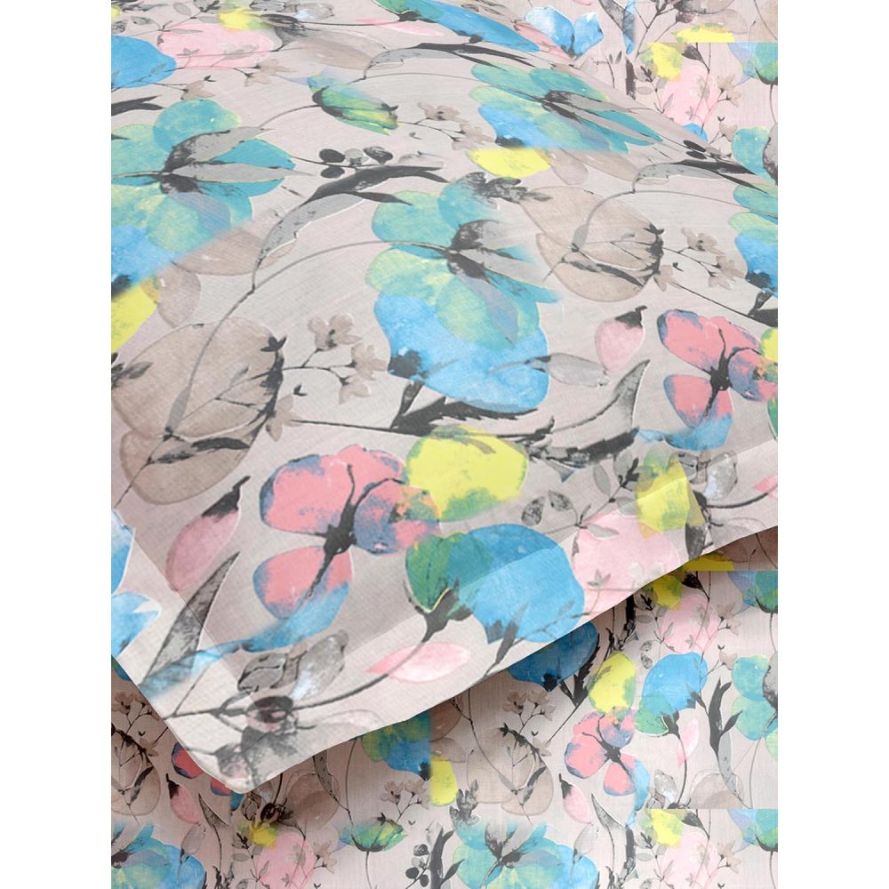 Satin Glory 200 TC Pure Cotton Single Bedsheet  - Khaki