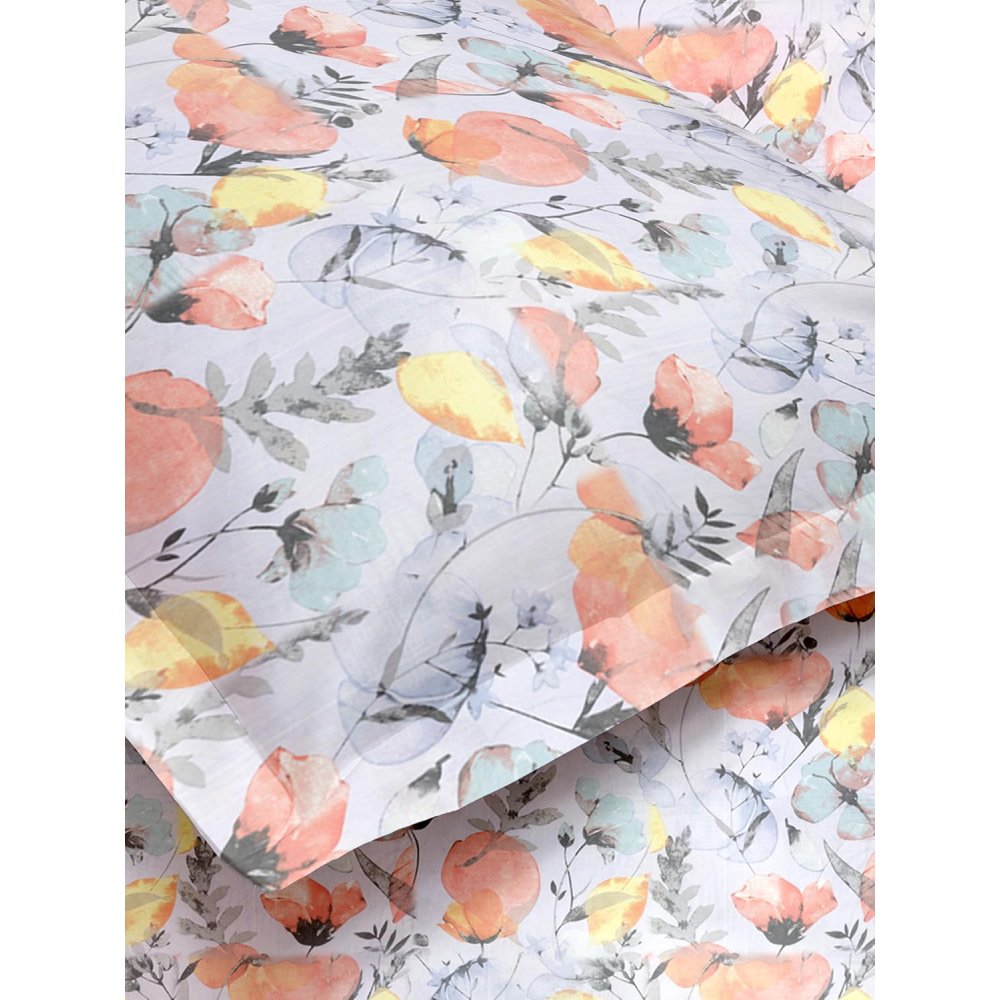 Lavender Satin Glory pure cotton bedsheet folded view