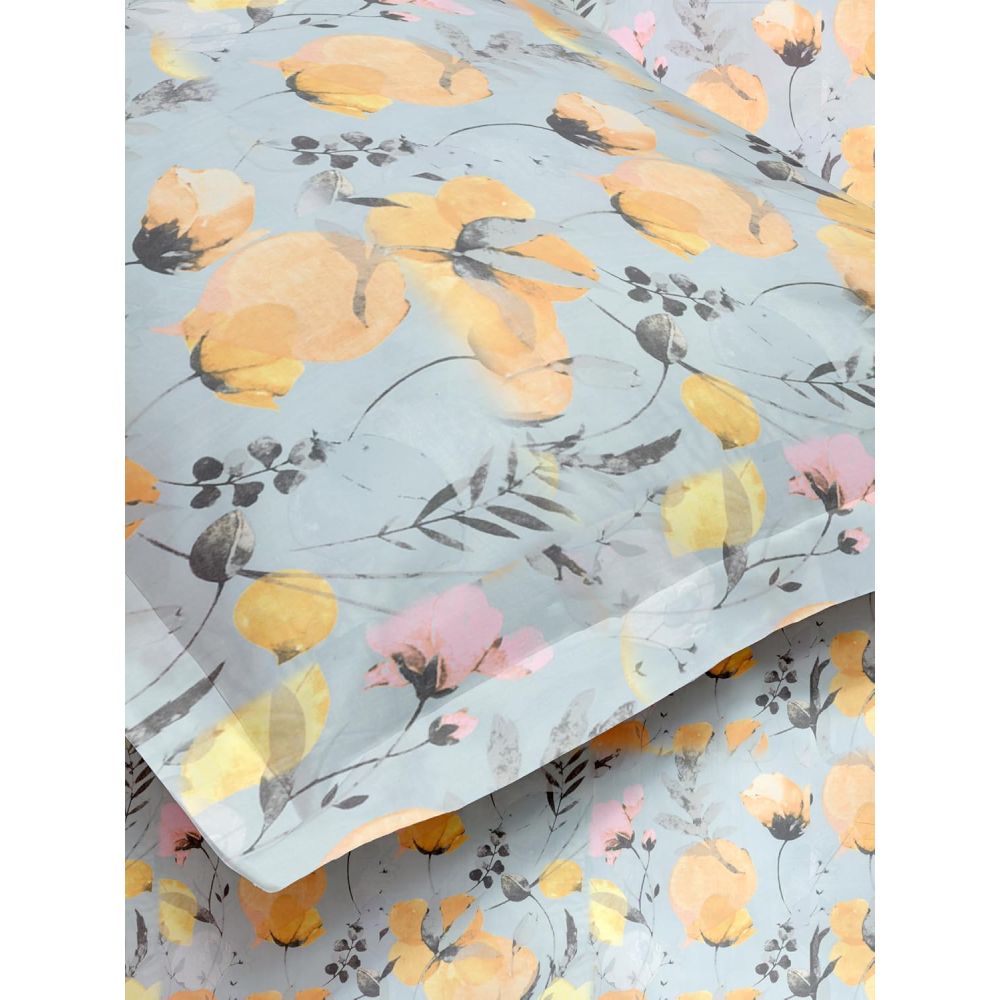Satin Glory 200 TC Pure Cotton Single Bedsheet - Aqua