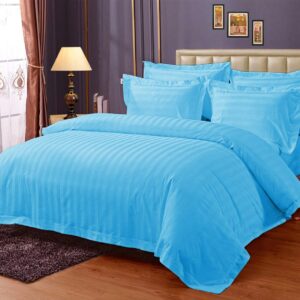 king size bedsheet sky blue color