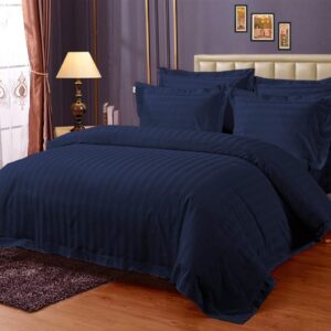 king size bedsheet navy blue color