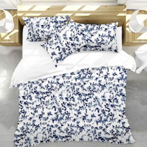 premium pure cotton printed king bedsheet blue