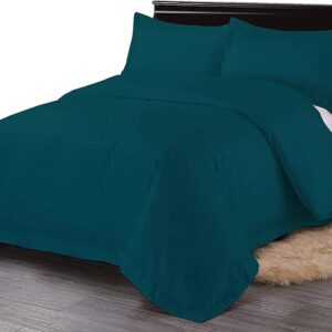 solid cotton bedsheet cyan green