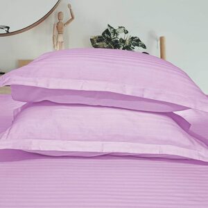 satin stripe cotton pillow covers pink