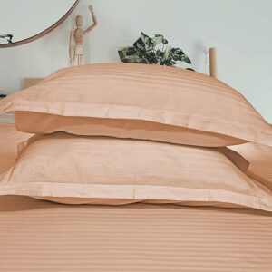 satin stripe cotton pillow covers orange