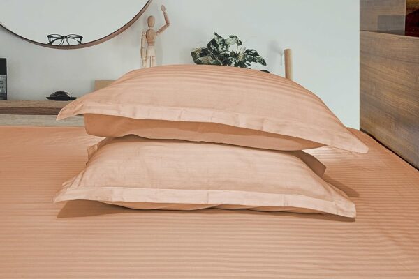 satin stripe cotton pillow covers orange