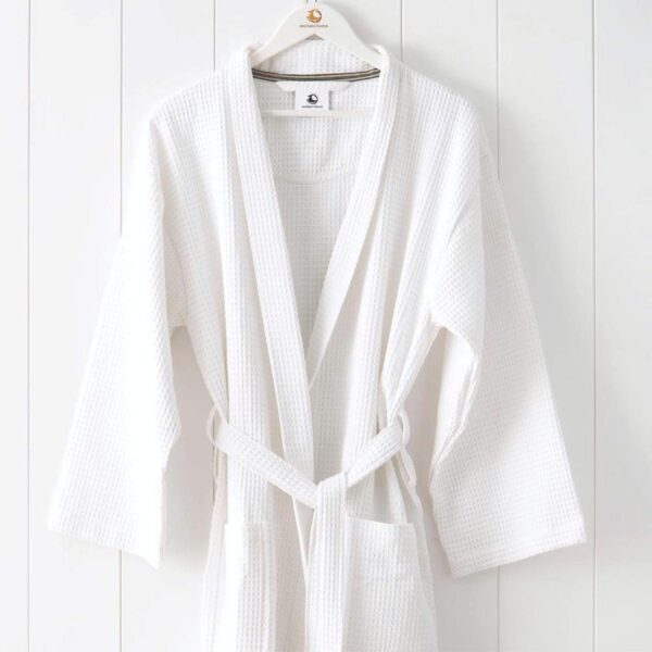 cotton bathrobe white