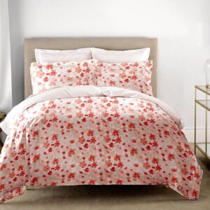 pure cotton printed king bedsheet red