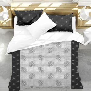 pure cotton printed king size bedsheet grey