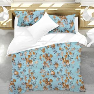 pure cotton printed king size bedsheet blue