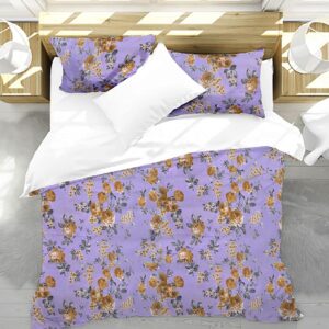 pure cotton printed king size bedsheet lavender